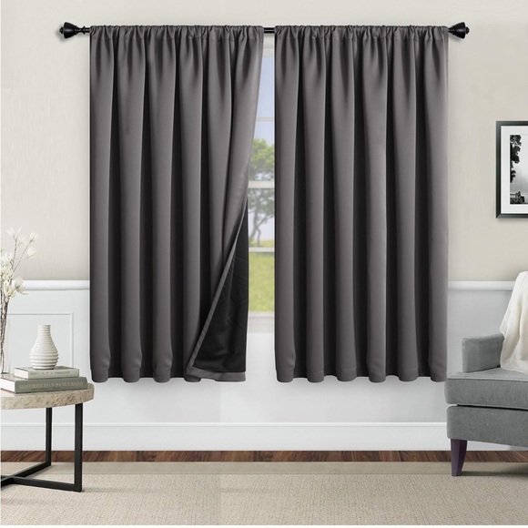 100% Thermal Blackout Curtains - Grey, 52 x 45 inch, Single - Picture 2 of 6